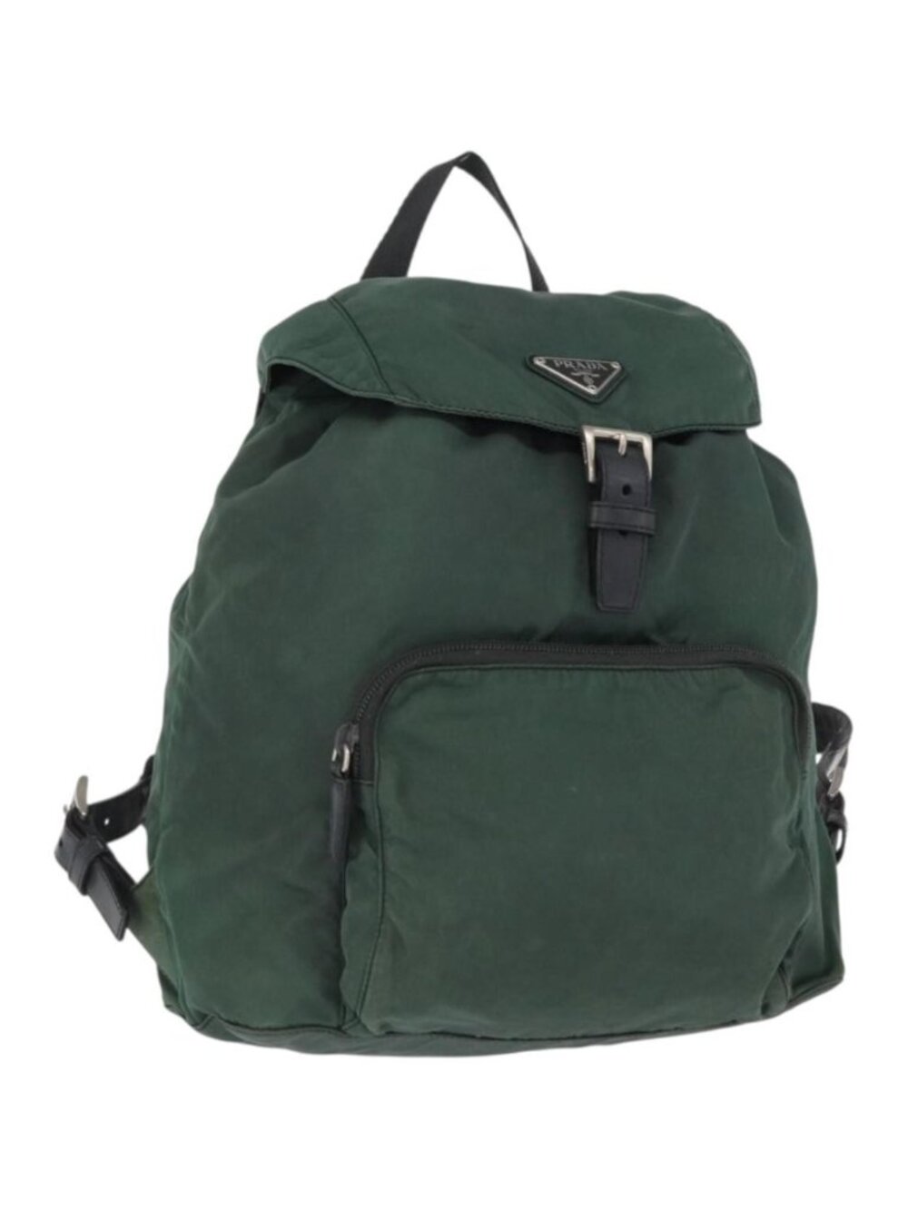 PRADA Backpack Nylon Green Silver